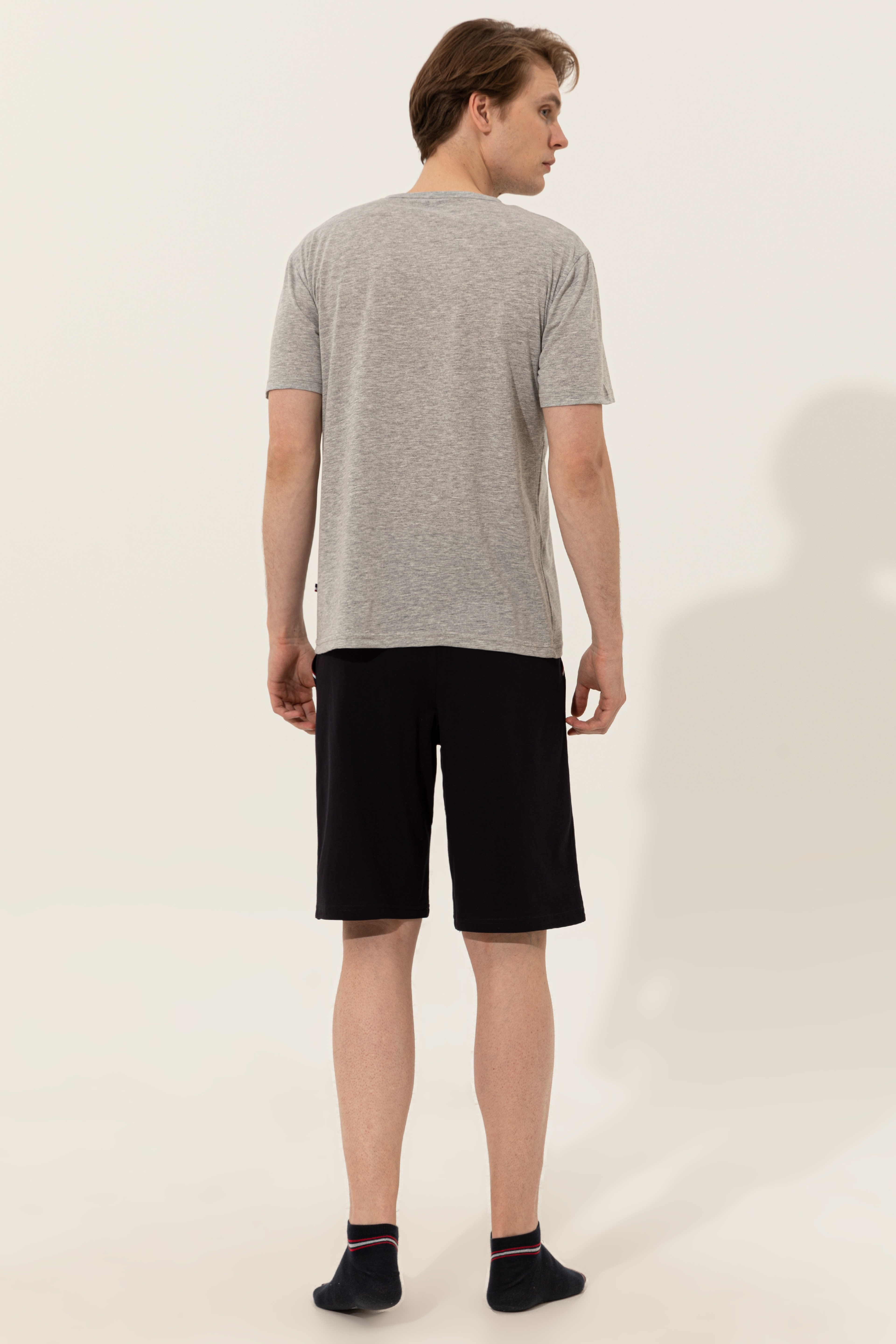 Erkek Gri Melanj Pijama Takımı - Image 3