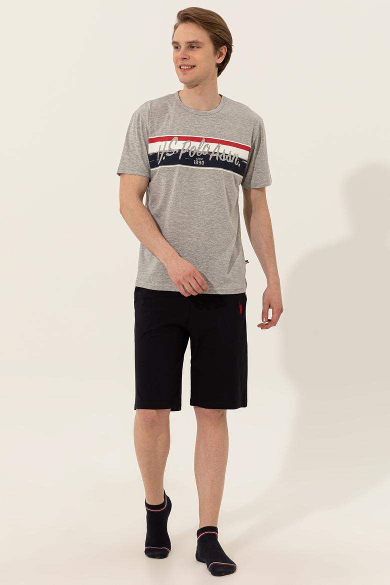 Erkek Gri Melanj Pijama Takımı