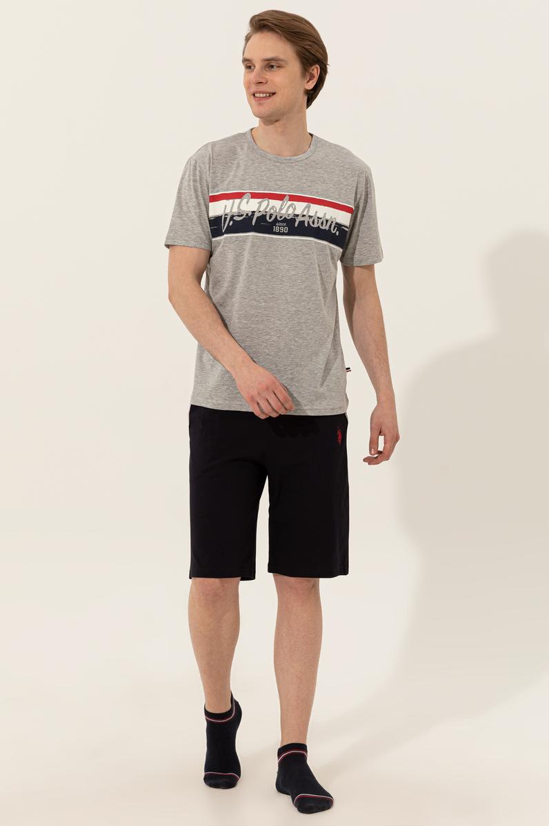 Erkek Gri Melanj Pijama Takımı