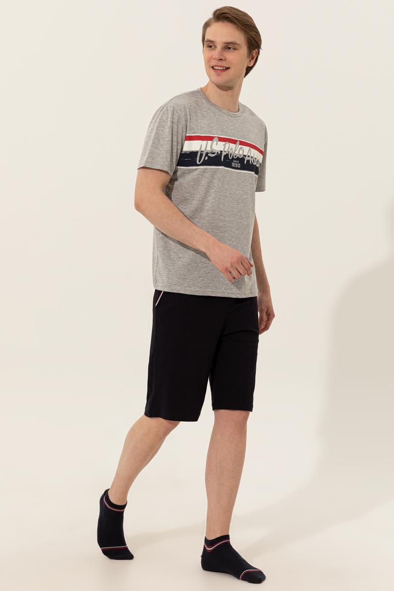 Erkek Gri Melanj Pijama Takımı - 50255893001