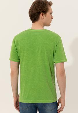 Erkek Yeşil Basic Tişört - 50246848054