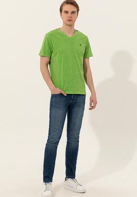 Erkek Yeşil Basic Tişört - 50246848054