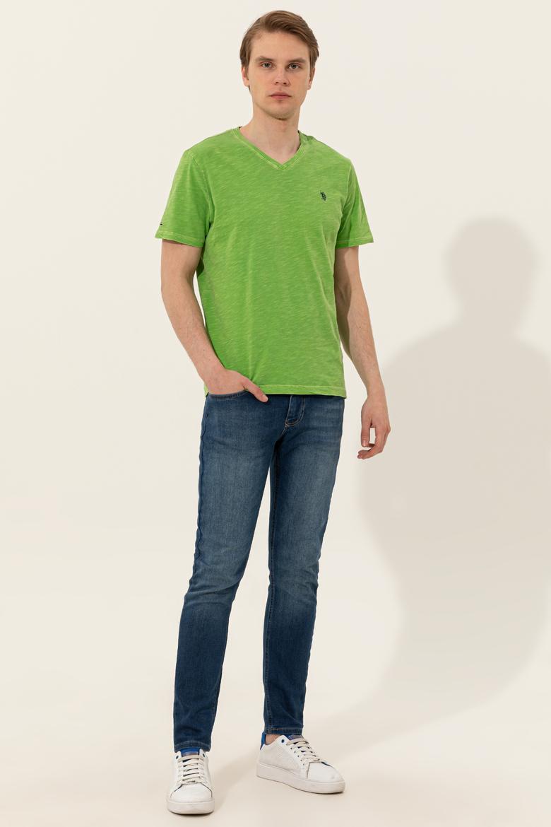 Erkek Yeşil Basic Tişört - 50246848054