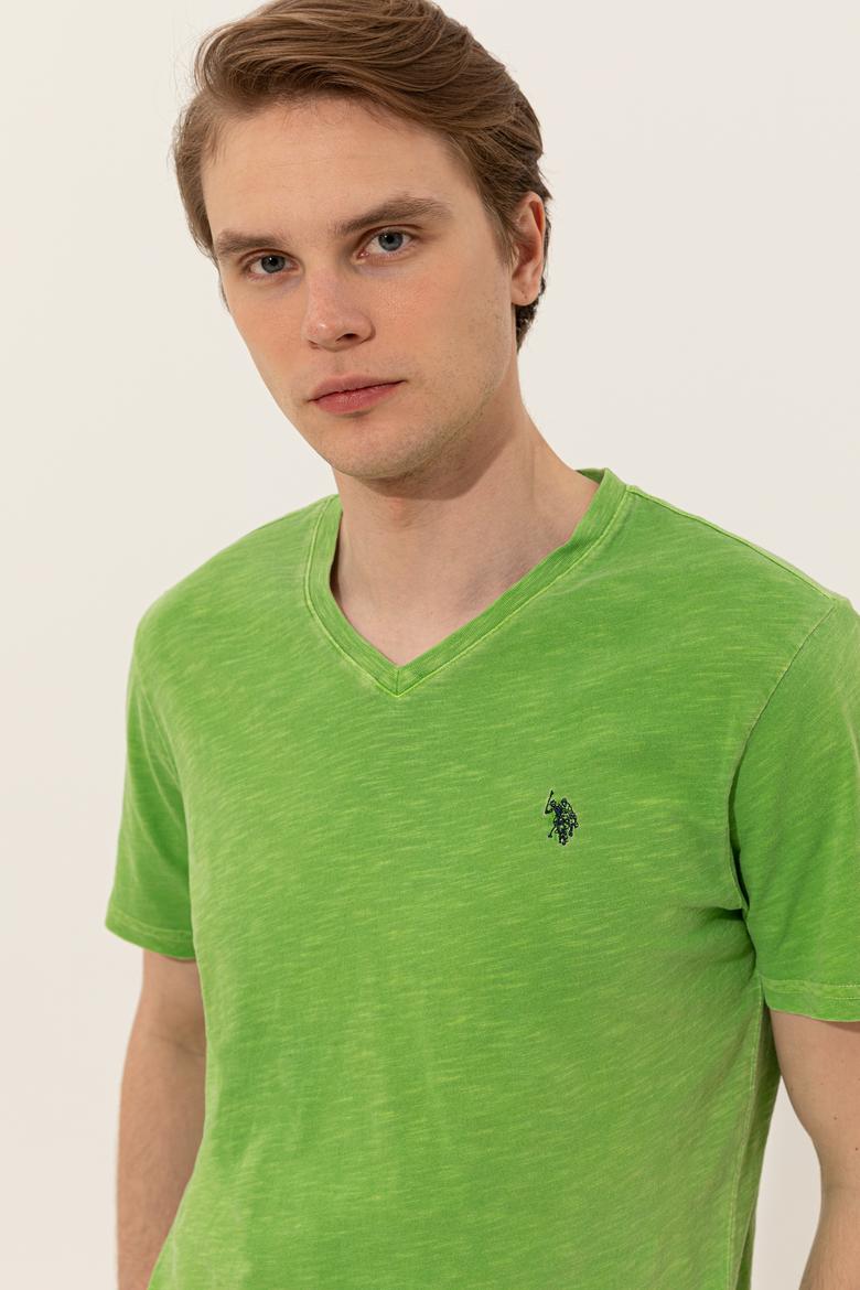 Erkek Yeşil Basic Tişört - 50246848054