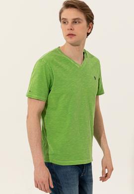 Erkek Yeşil Basic Tişört - 50246848054