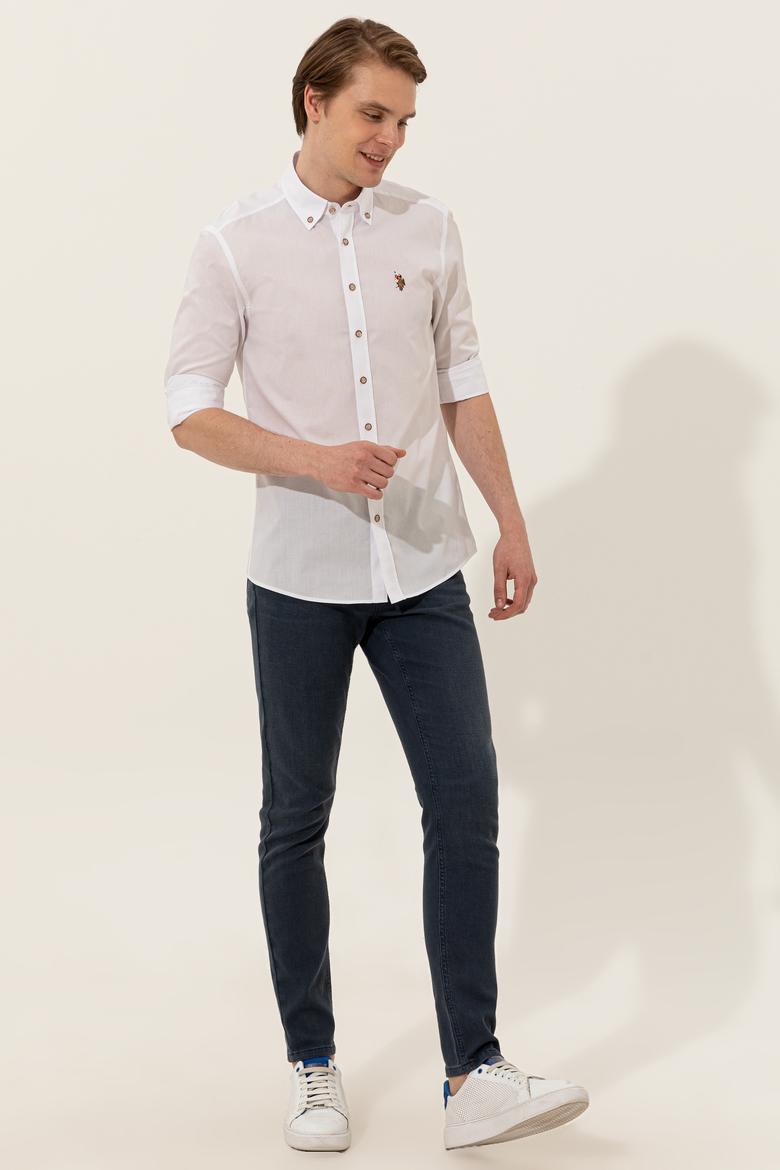 Erkek Beyaz Gömlek Uzunkol Basic - 50246368010