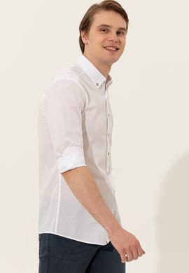 Erkek Beyaz Gömlek Uzunkol Basic - 50246368010