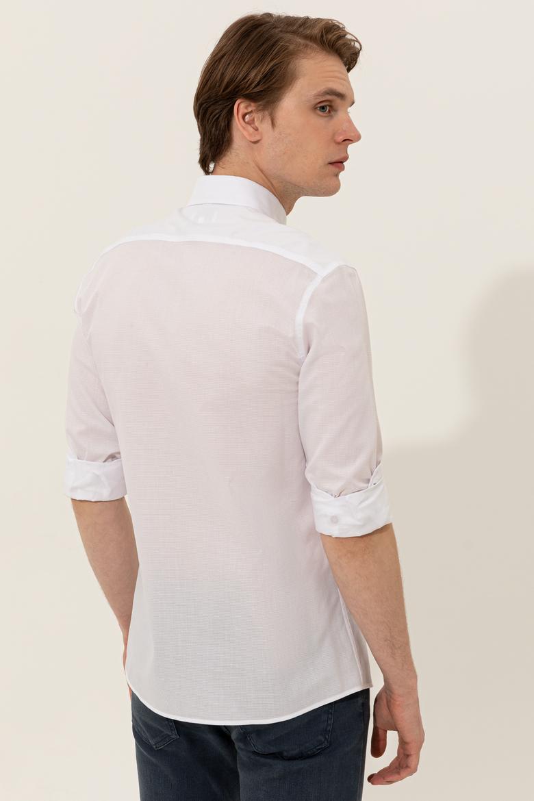 Erkek Beyaz Gömlek Uzunkol Basic - 50246368010