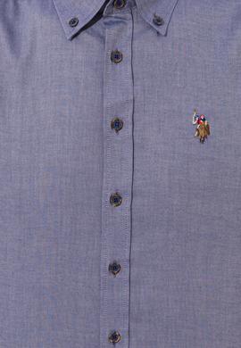 Erkek Mavi Uzun Kollu Basic Gömlek - 50249487099