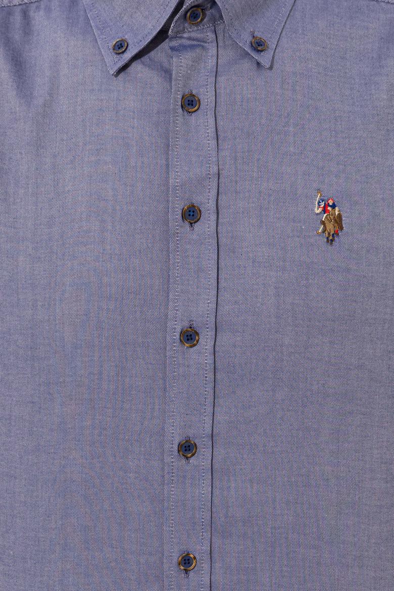 Erkek Mavi Uzun Kollu Basic Gömlek - 50249487099