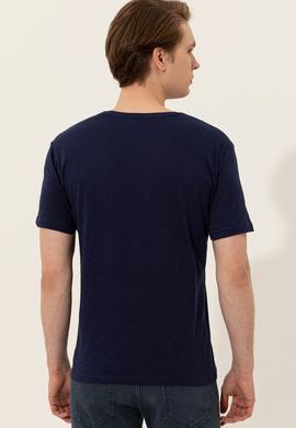 Erkek Lacivert Basic Tişört - 50249151020