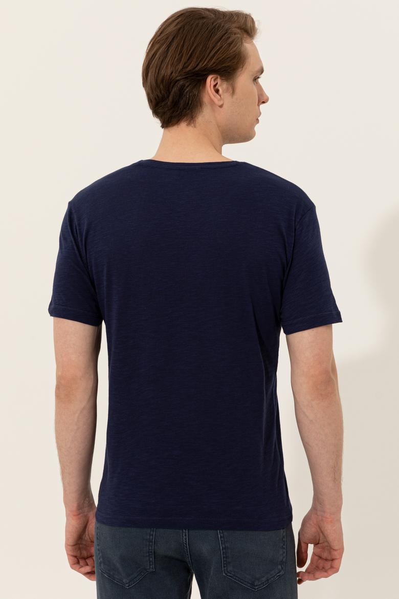 Erkek Lacivert Basic Tişört - 50249151020