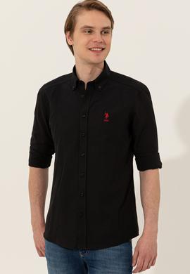 Erkek Siyah Gömlek Uzunkol Basic - 50249489038