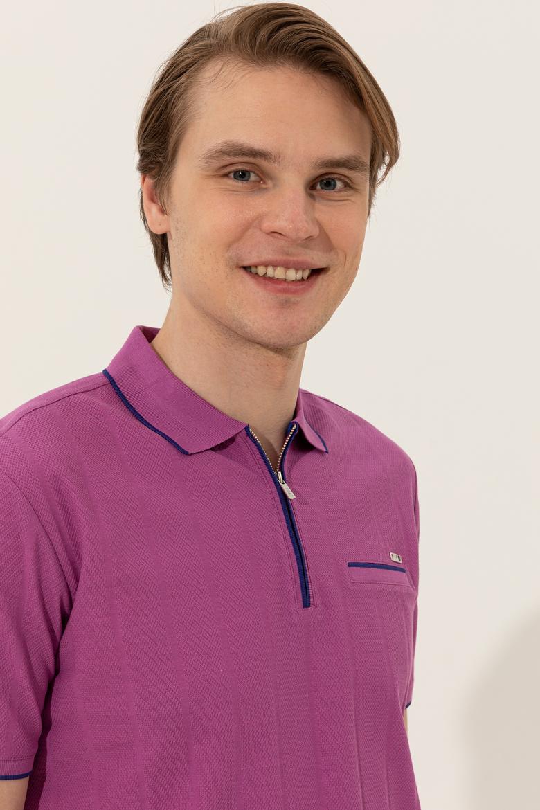 Erkek Menekşe Polo Yaka Tişört - 50248429023