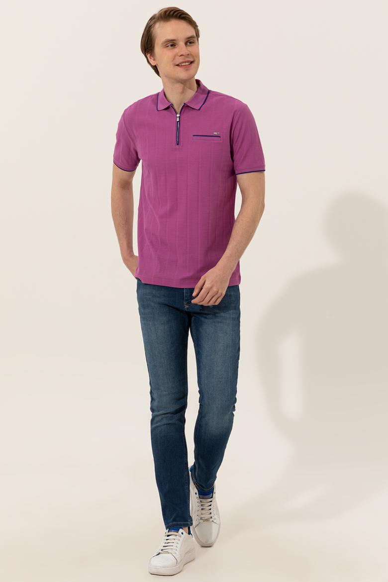 Erkek Menekşe Polo Yaka Tişört - 50248429023