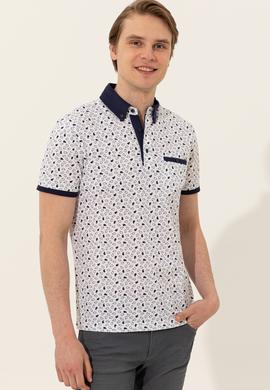 Erkek Beyaz Polo Yaka T-Shirt - 50248573008