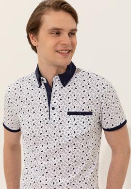 Erkek Beyaz Polo Yaka T-Shirt - 50248573008