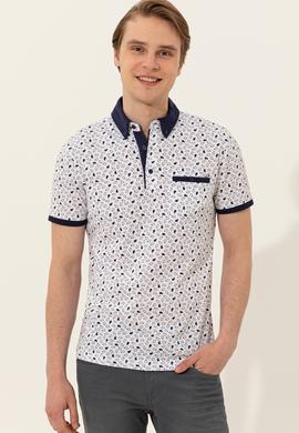 Erkek Beyaz Polo Yaka T-Shirt - 50248573008