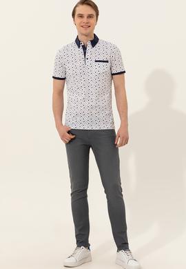 Erkek Beyaz Polo Yaka T-Shirt - 50248573008