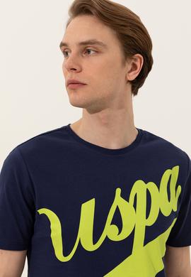 Erkek Lacivert Bisiklet Yaka Tişört - 50248616016