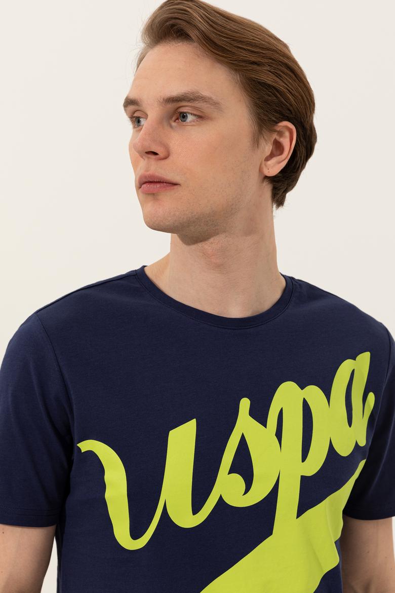 Erkek Lacivert Bisiklet Yaka Tişört - 50248616016