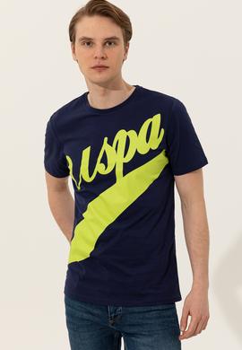 Erkek Lacivert Bisiklet Yaka Tişört - 50248616016