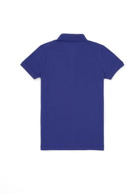 Kız Çocuk Mavi Basic Polo Yaka Tişört - 50246800152