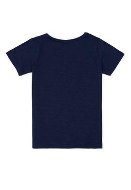 Kız Bebek Lacivert Bisiklet Yaka Basic Tişört - 50251998071