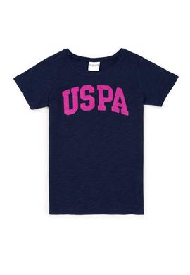 Kız Bebek Lacivert Bisiklet Yaka Basic Tişört - 50251998071