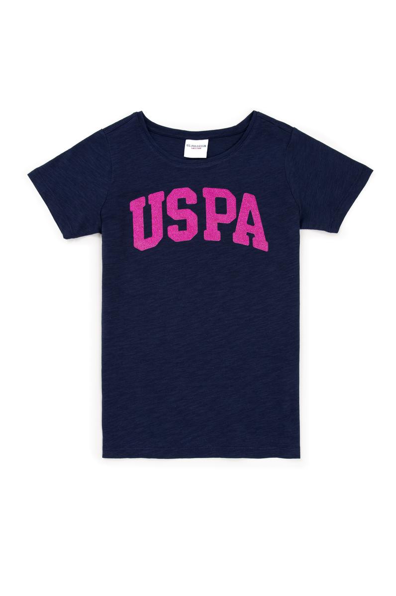 Kız Bebek Lacivert Bisiklet Yaka Basic Tişört