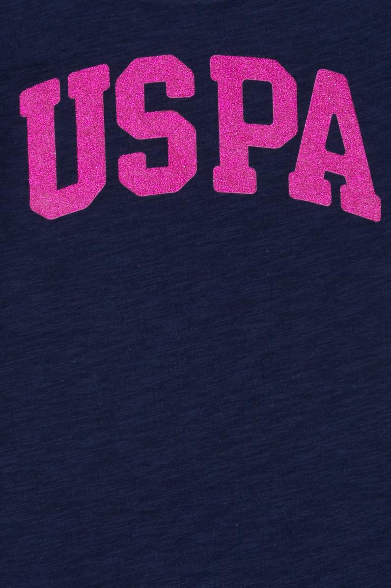 Kız Çocuk Lacivert Basic Bisiklet Yaka Tişört