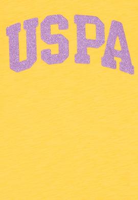 Kız Çocuk Açık Sarı Basic Bisiklet Yaka Tişört - 50246803206