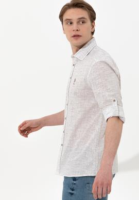 Erkek Haki Uzun Kollu Gömlek - 50246334016