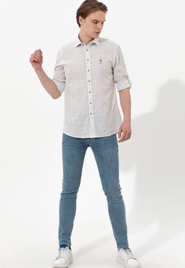 Erkek Haki Uzun Kollu Gömlek - 50246334016