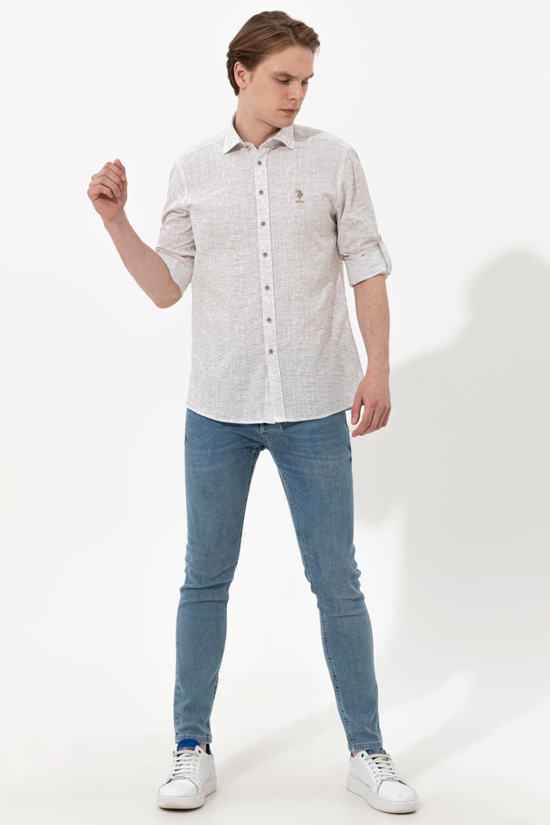 Erkek Haki Uzun Kollu Gömlek - 50246334016