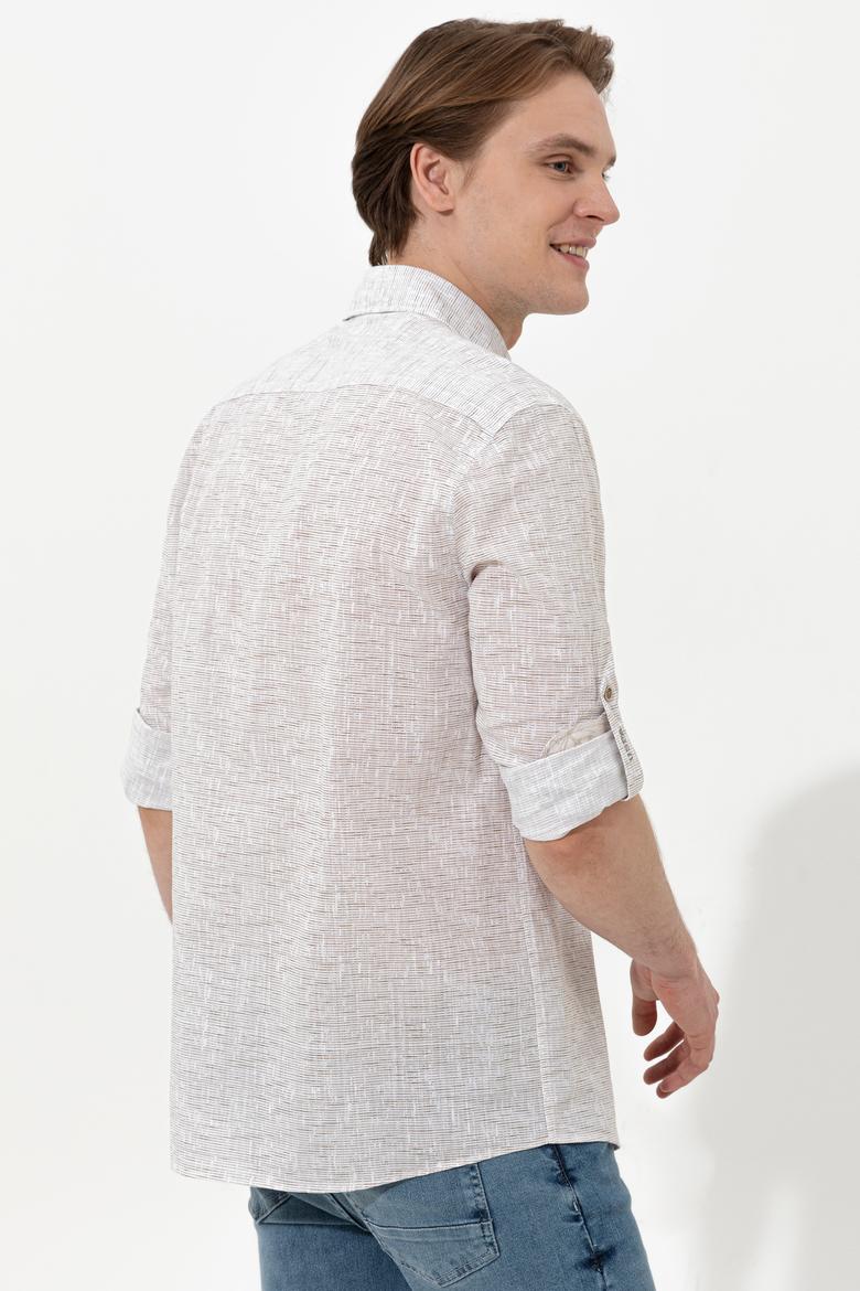 Erkek Haki Uzun Kollu Gömlek - 50246334016