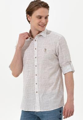 Erkek Haki Uzun Kollu Gömlek - 50246334016