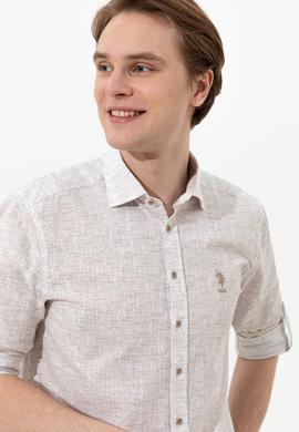 Erkek Haki Uzun Kollu Gömlek - 50246334016