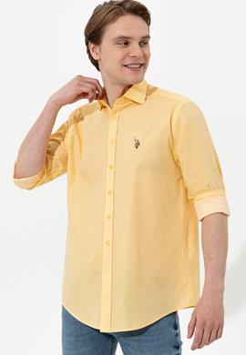 Erkek Açık Sarı Uzun Kollu Gömlek - 50247123036