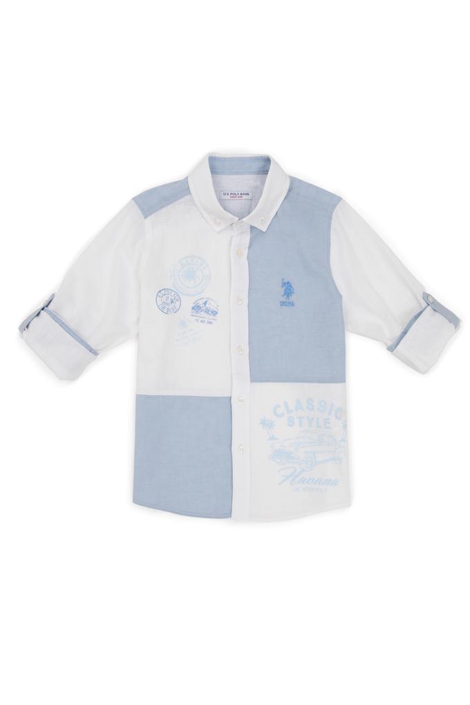 Erkek Çocuk Açık Mavi Uzun Kollu Gömlek