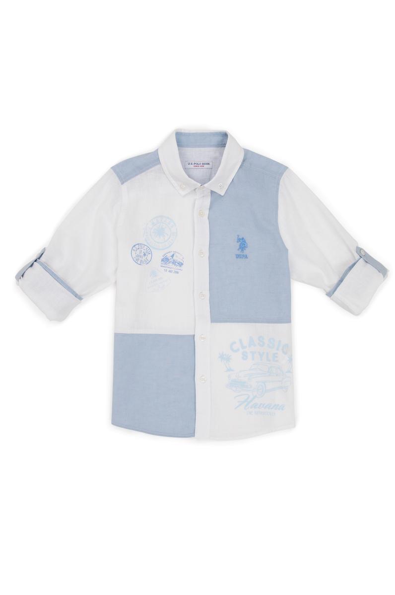 Erkek Çocuk Açık Mavi Uzun Kollu Gömlek