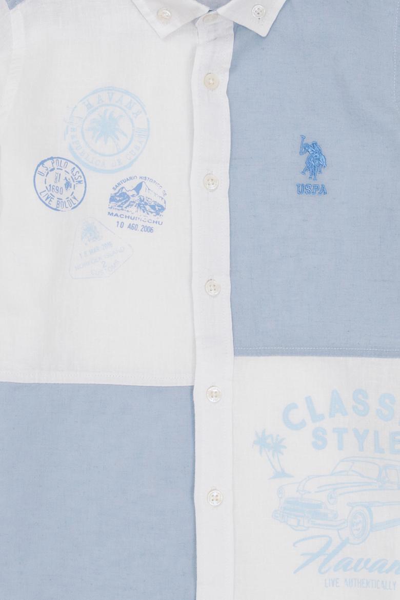 Erkek Çocuk Açık Mavi Uzun Kollu Gömlek - 50247897010