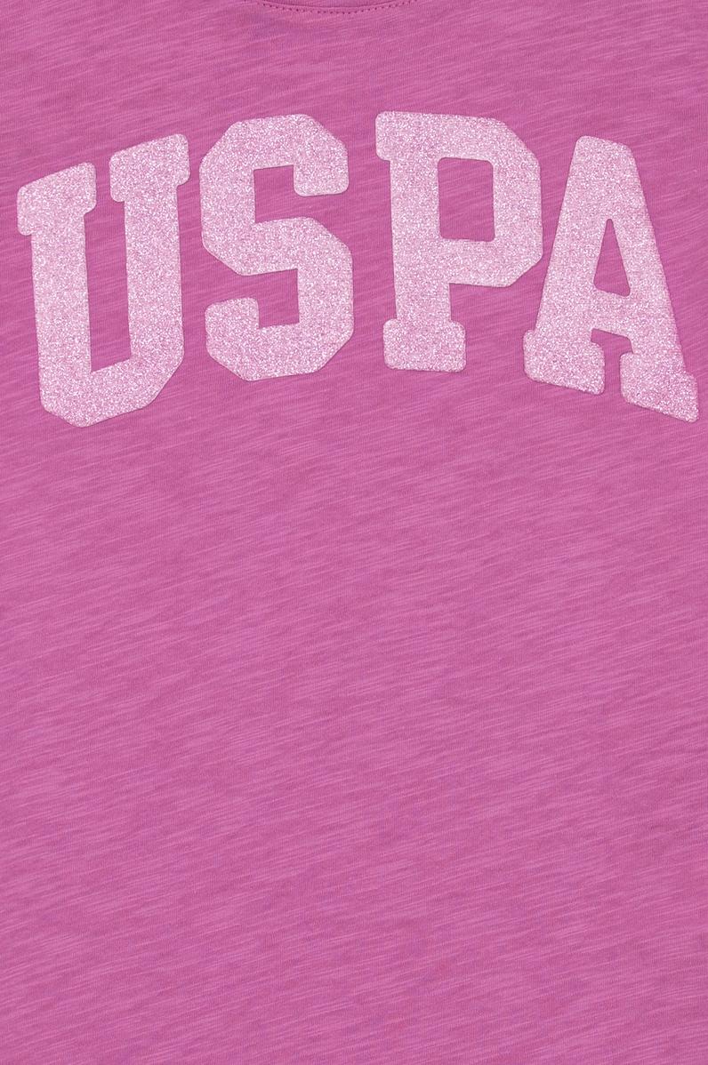 Kız Çocuk Menekşe Basic Bisiklet Yaka Tişört