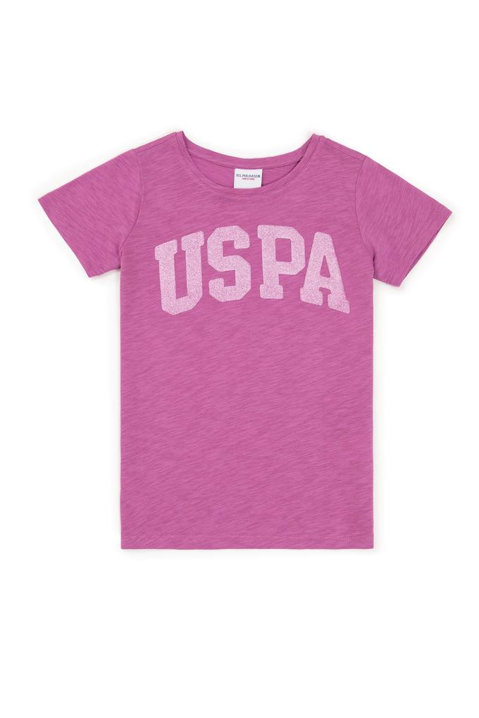 Kız Çocuk Menekşe Basic Bisiklet Yaka Tişört