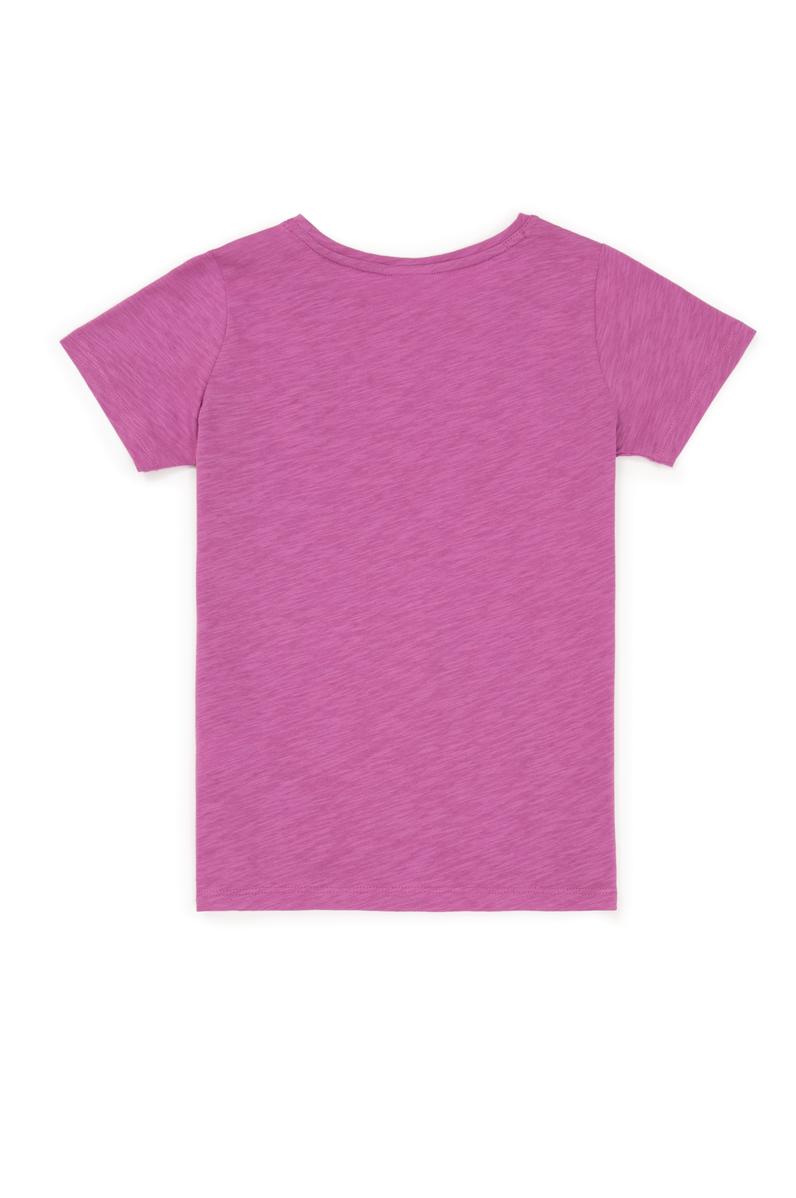 Kız Çocuk Menekşe Basic Bisiklet Yaka Tişört