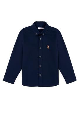 Erkek Çocuk Lacivert Uzun Kollu Basic Gömlek - 50247649014