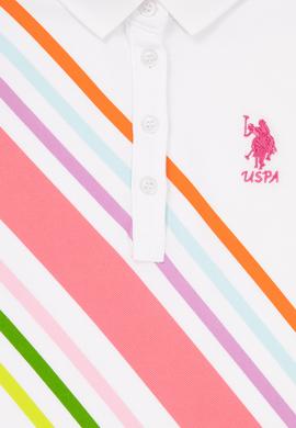 Kız Çocuk Beyaz Polo Yaka Tişört - 50251916011