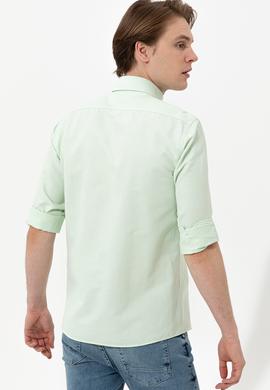 Erkek Mint Uzun Kollu Basic Gömlek - 50249490084