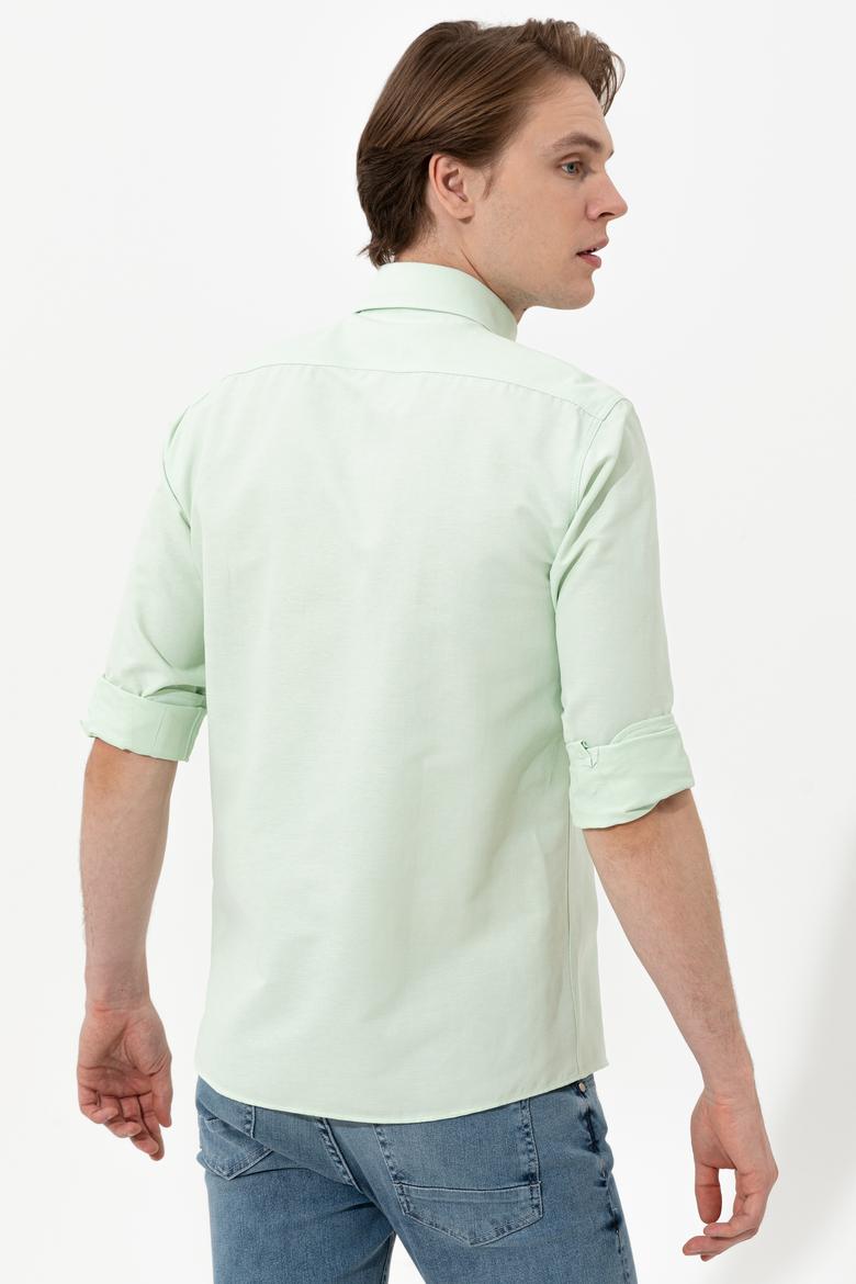 Erkek Mint Uzun Kollu Basic Gömlek - 50249490084