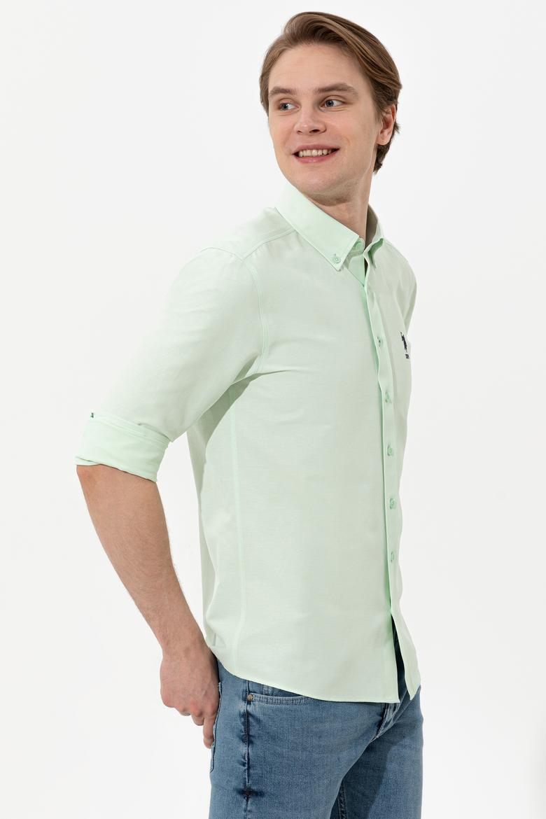 Erkek Mint Uzun Kollu Basic Gömlek - 50249490084